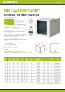 D2E-Single Wall Mount Cabinet with Openable Side Panels From Outside