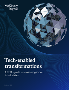McKinsey - Tech-enabled transformations CEOs