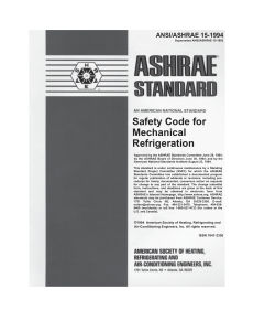 STD 15 1994 - [Standard 15-1994, Safety Code for Mechanical Refrigeration]