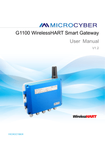 G1100 WirelessHART Smart Gateway User Manual