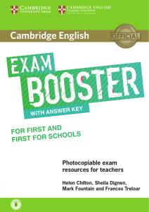395 1- Cambridge English Exam Booster with answers (for FCE) 2017 -150p-