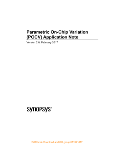 Parametric On-Chip Variation (POCV) Application Note