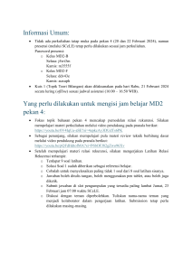 [MD2 B  F] Agenda Belajar Pekan 4