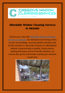 Affordable Window Cleaning Services in Adelaide.2