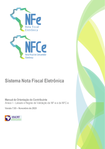 ANEXO I - Leiaute e Regra de Validação - NF-e e NFC-e