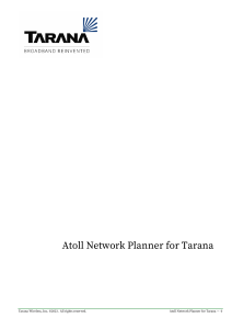 Atoll Network Planner for Tarana Guide 2023.08-01