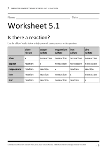 S9 Unit 5 Worksheets