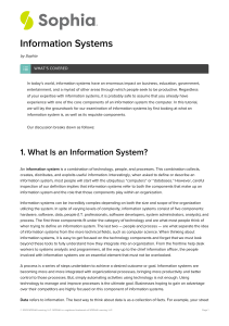 1.1.1 Information Systems