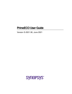 PrimeECO User Guide