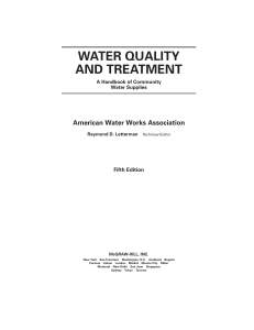 WATER QUALITY AND TREATMENT A Handbook 5th edition(美）