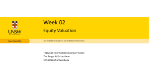 Week 02 Equity Valuation T1 2024