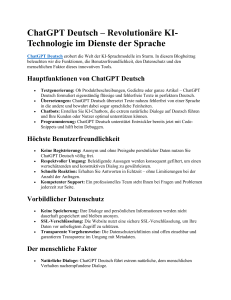 ChatGPT Deutsch – Revolutionäre KI-Technologie im Dienste der Sprache