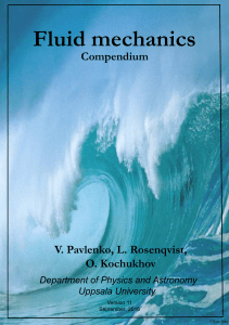 Fluid Mechanics Compendium