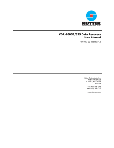 Rutter VDR100G2-Data Recovery Manual