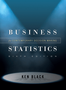 Business Statistics by Ken Black