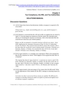 Solutions Manual for McGraw-Hill’s Taxation of Individuals 2024 Edition, 15th Edition