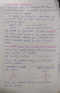 Coordination Compounds Sir's notes