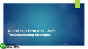 Step-by-Step Fix for QuickBooks Error Message 6147