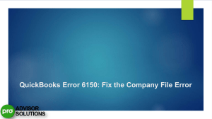 Easy Way To Fix QuickBooks Error Code 6150