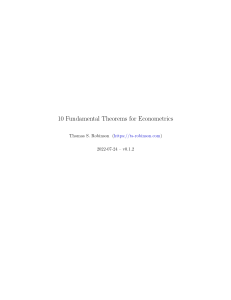 10 Fundamental Theorems for Econometrics - Thomas S. Robinson