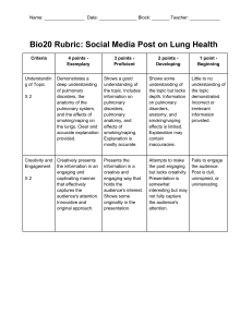 Respiratory Illness Assignment Social Media 'Post' Rubric