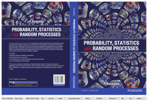 Probability, Statistics And Random Processes