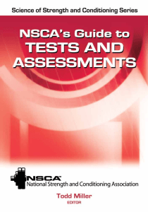 NSCA'S guide to Tests & Assesment