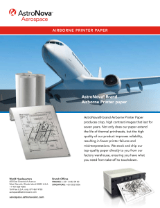 AstroNova Airborne Printer Paper Flyer