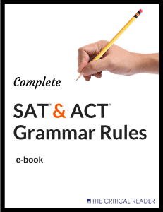 SAT Grammar Mini book