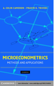 A. Colin Cameron, Pravin K. Trivedi - Microeconometrics - Methods And Applications-Cambridge University Press (2005)