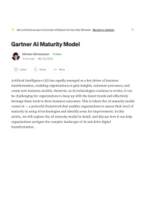 medium example Gartner AI Maturity Model. Artificial Intelligence (AI) has…   by Mohsen Semsarpour   Medium