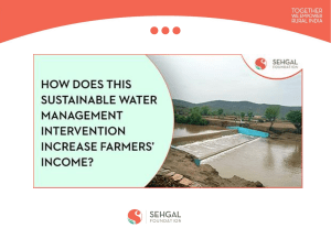 How Does This Sustainable Water Management Intervention Increase Farmer’s Income