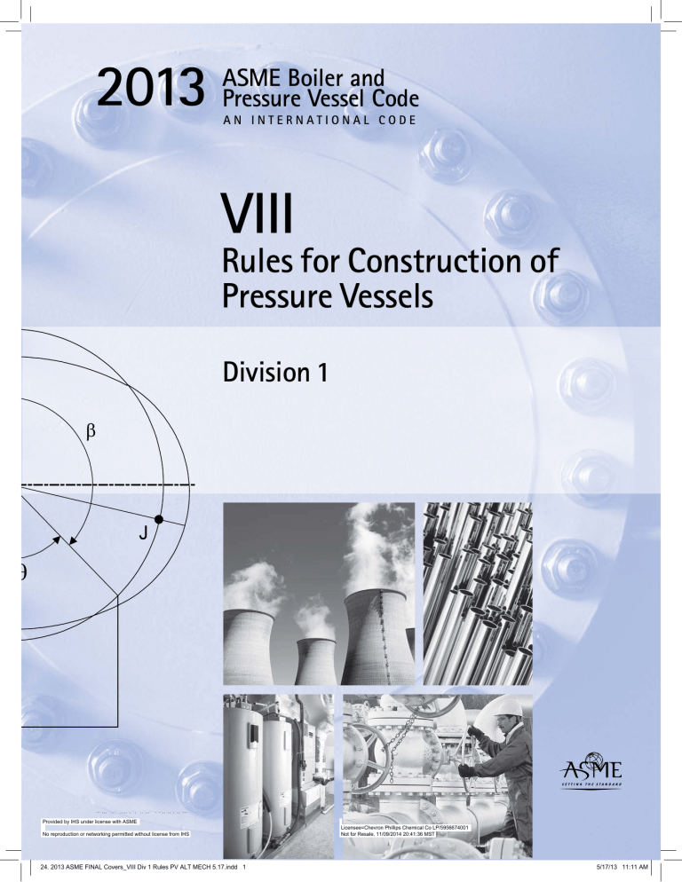 ASME BPVC Section VIII Division 1