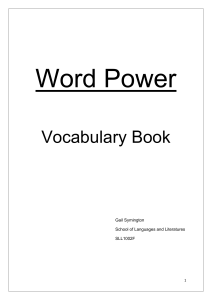Word Power Vocabulary Book