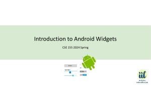 5. Introduction to Android Widgets