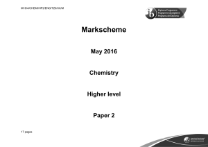 Chemistry paper 2  HL markscheme