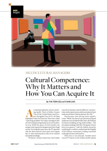 Lee Cultural Competence