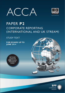 ACCA P2 CORPORATE REPORTING STUDY TEXT