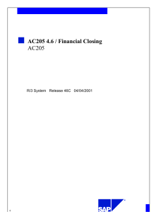 AC205 Financial Closing