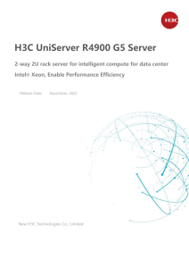 H3C UniServer R4900 G5 Rack Server Data Sheet November 