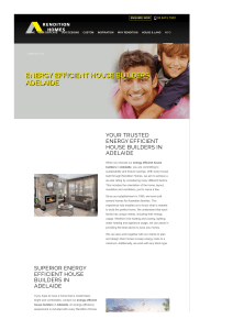 Energy Efficient House Builders Adelaide