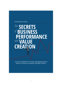 The Secrets Of Business Performance And Value Creation - Colour Final