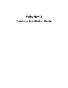 PedraView2.0 DB Install Guide (Rev 0.1) Eglish version (1)