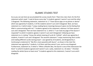 ISLAMIC STUDIES TEST