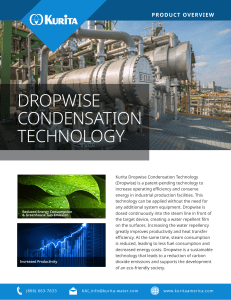 Dropwise Condensation Product Overview Customer Document