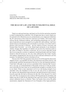 The Rule of Law and the Fundamental