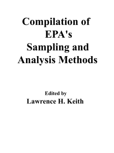 Lawrence H Keith - Compilation of EPA's sampling and analysis methods-CRC Lewis Publishers (1996)