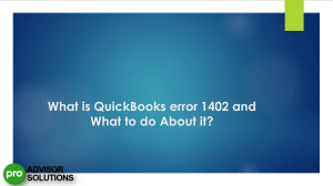 Simple Guide To Resolve QuickBooks Desktop Error 1402
