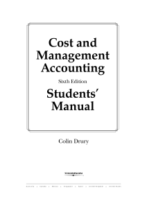 Cost and management accounting(DRURY)