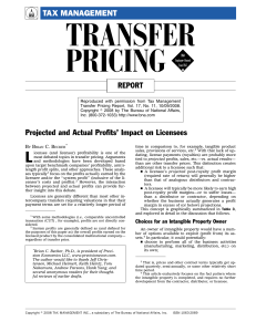 Projected and Actual Profits' Impact on Licensees